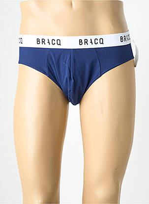 Slip stretch bleu LOUISA BRACQ homme