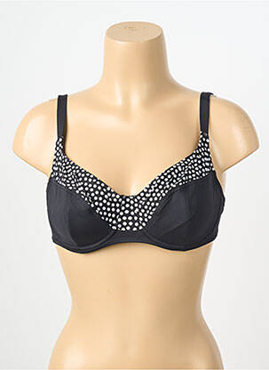 Haut de maillot de bain stretch haut soutien-gorge emboitant noir ANTIGEL femme