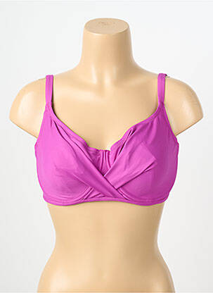 Haut de maillot de bain stretch haut soutien-gorge emboitant violet ANTIGEL femme