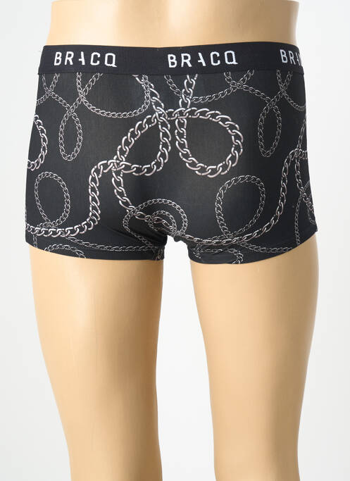 Boxer imprimé fantaisie noir LOUISA BRACQ homme