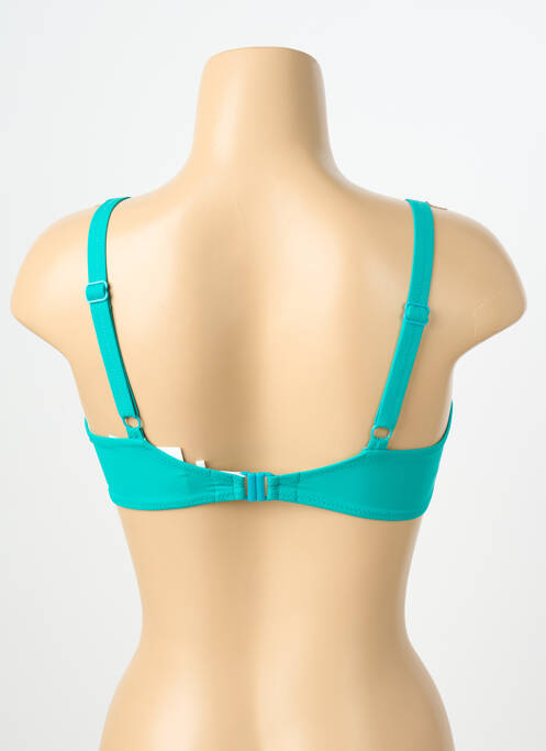 Haut de maillot de bain stretch haut soutien-gorge emboitant bleu LIDEA femme