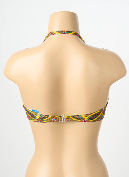 Haut de maillot de bain stretch haut bandeau jaune ANTIGEL femme