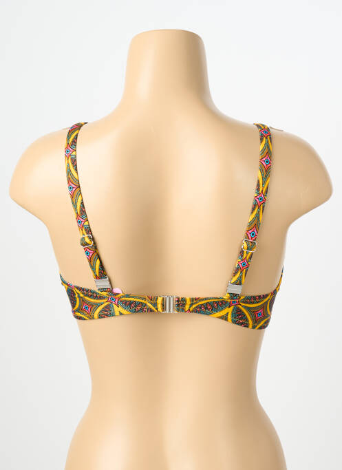 Haut de maillot de bain stretch haut soutien-gorge emboitant jaune ANTIGEL femme