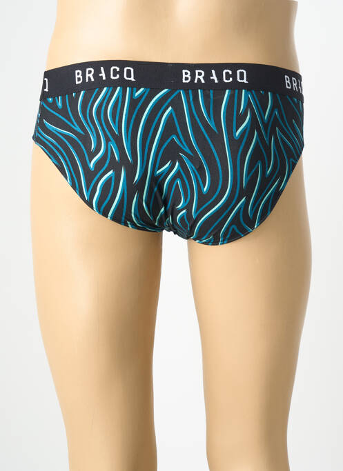 Slip imprimé fantaisie bleu LOUISA BRACQ homme