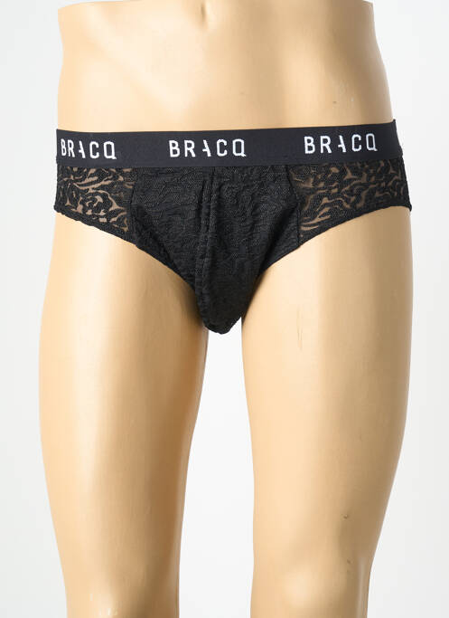 Slip légère et transparente noir LOUISA BRACQ homme