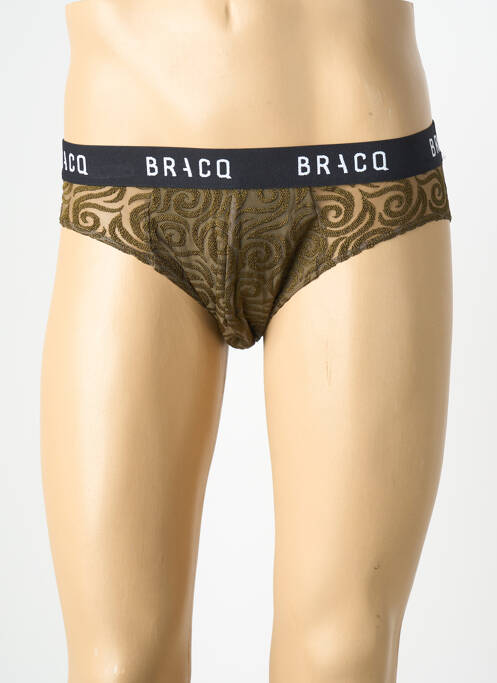 Slip légère et transparente vert LOUISA BRACQ homme