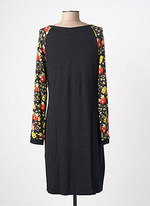 Chemise de nuit imprimé fleurs noir ANTIGEL femme
