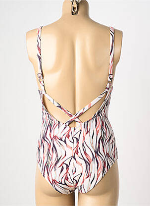 Maillot de bain 1 pièce effet matière satinée haut soutien-gorge avec mousse de rembourrage amovible beige YSABEL MORA femme