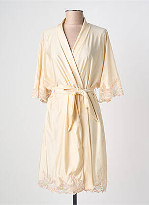 Déshabillé manches 3/4 beige LOUISA BRACQ femme