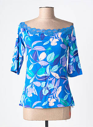 Top/caraco tissage jersey bleu ANTIGEL femme