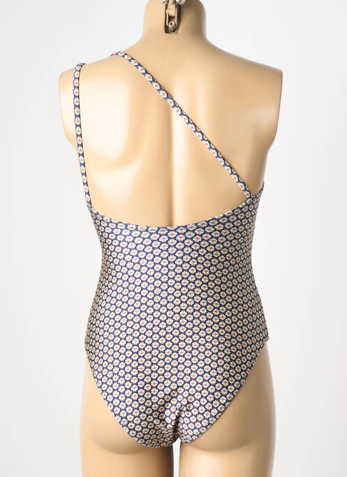 Maillot de bain 1 pièce imprimé fantaisie haut soutien-gorge avec mousse de rembourrage amovible bleu YSABEL MORA femme