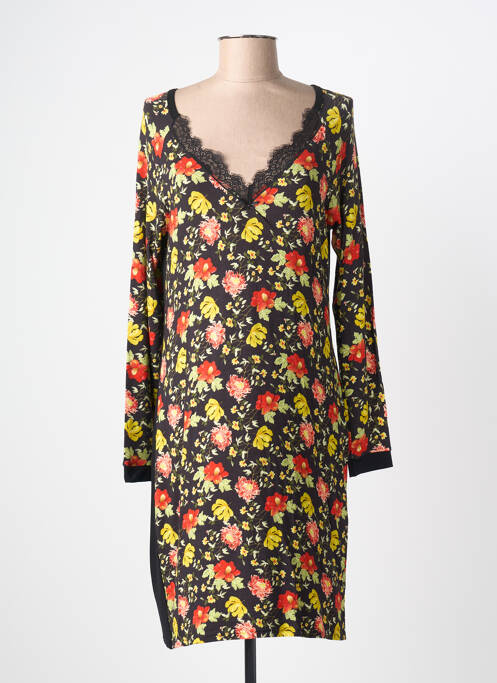 Chemise de nuit manches longues noir ANTIGEL femme