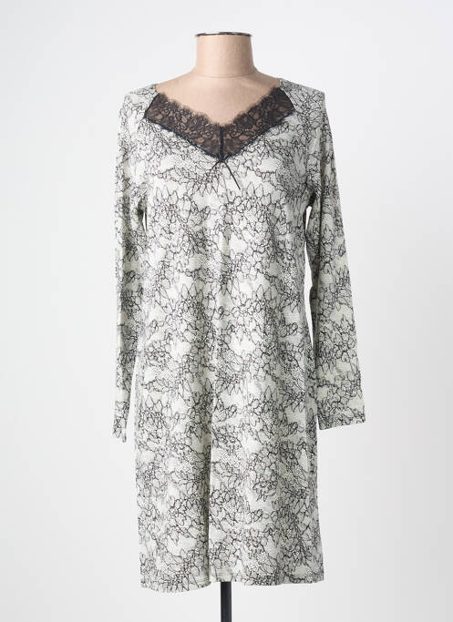 Chemise de nuit manches longues noir ANTIGEL femme