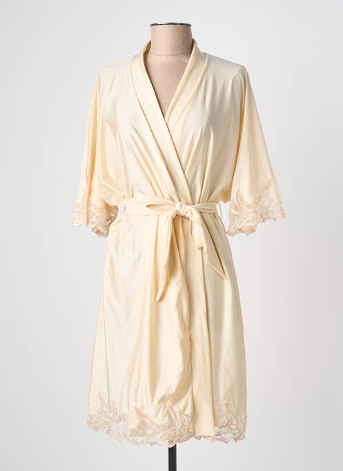 Déshabillé manches 3/4 beige LOUISA BRACQ femme