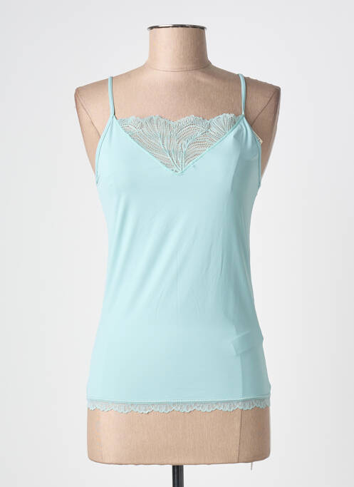 Top/caraco effet matière satinée vert YSABEL MORA femme