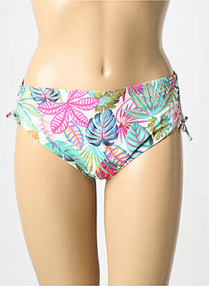 Bas de maillot de bain imprimé fantaisie culotte vert ANTIGEL femme