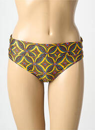 Bas de maillot de bain imprimé fantaisie culotte jaune ANTIGEL femme