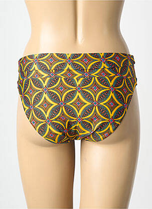 Bas de maillot de bain imprimé fantaisie culotte jaune ANTIGEL femme