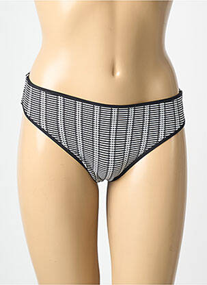 Bas de maillot de bain imprimé fantaisie culotte noir LIDEA femme