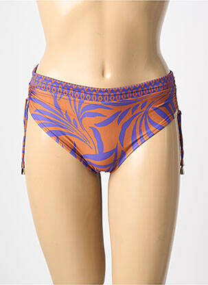 Bas de maillot de bain imprimé fantaisie culotte violet LIDEA femme