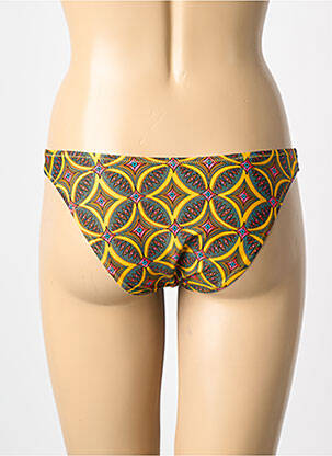 Bas de maillot de bain imprimé fantaisie culotte jaune ANTIGEL femme