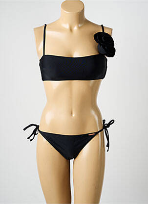 Maillot de bain 2 pièces haut bandeau haut bandeau noir YSABEL MORA femme