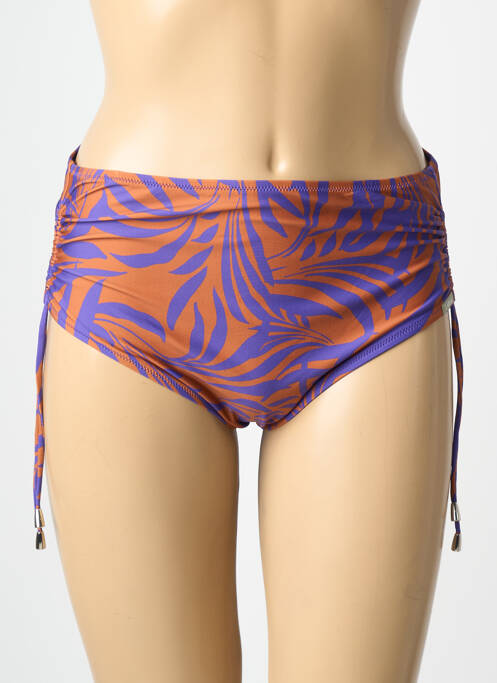 Bas de maillot de bain imprimé fantaisie culotte violet LIDEA femme