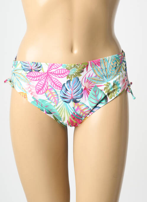Bas de maillot de bain imprimé fantaisie culotte vert ANTIGEL femme