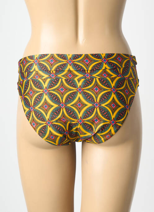 Bas de maillot de bain imprimé fantaisie culotte jaune ANTIGEL femme