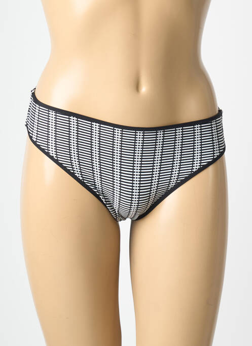 Bas de maillot de bain imprimé fantaisie culotte noir LIDEA femme