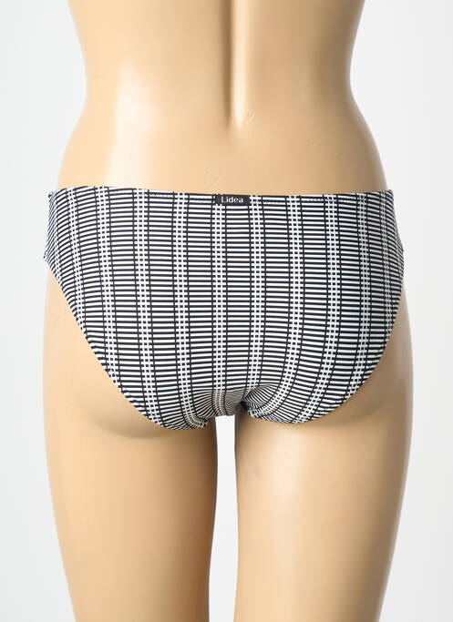 Bas de maillot de bain imprimé fantaisie culotte noir LIDEA femme
