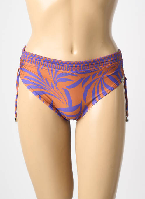 Bas de maillot de bain imprimé fantaisie culotte violet LIDEA femme