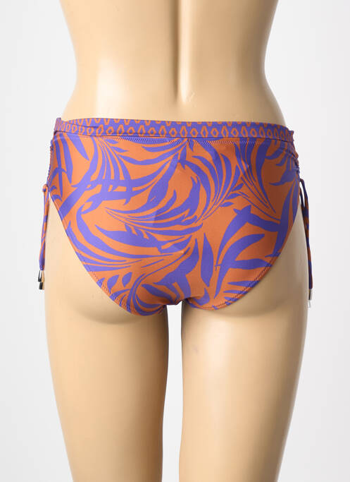 Bas de maillot de bain imprimé fantaisie culotte violet LIDEA femme