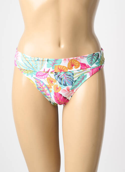 Bas de maillot de bain imprimé fantaisie culotte vert ANTIGEL femme