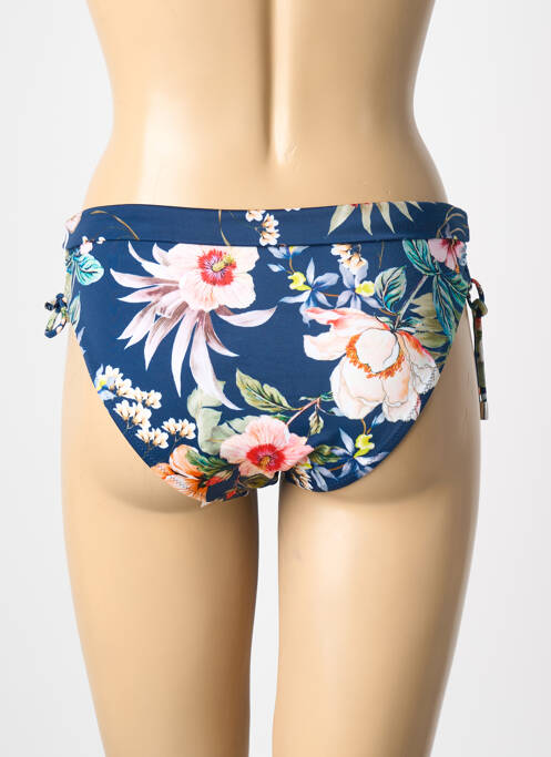 Bas de maillot de bain imprimé fantaisie culotte bleu LIDEA femme