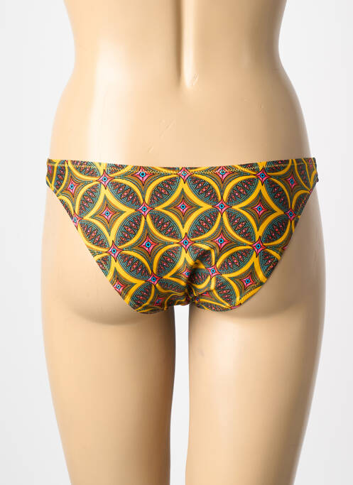 Bas de maillot de bain imprimé fantaisie culotte jaune ANTIGEL femme