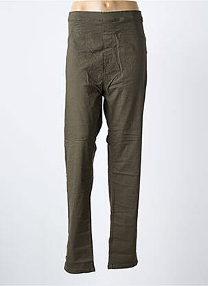 Pantalon slim taille élastique taille normale vert NANA BELLE femme