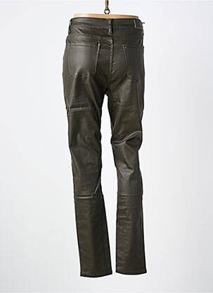 Pantalon slim tissage enduit taille normale marron VOGGO femme