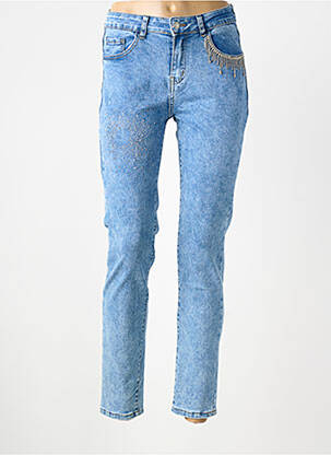 Jeans coupe slim stretch taille normale bleu FASHION JEANS femme