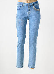 Jeans coupe slim stretch taille normale bleu FASHION JEANS femme