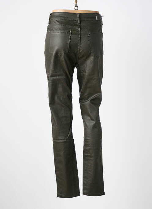Pantalon slim tissage enduit taille normale marron VOGGO femme