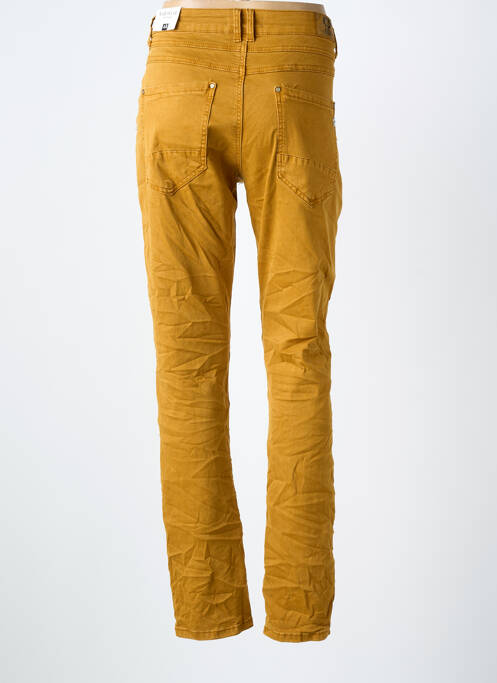 Jeans coupe slim stretch taille normale jaune KAROSTAR femme
