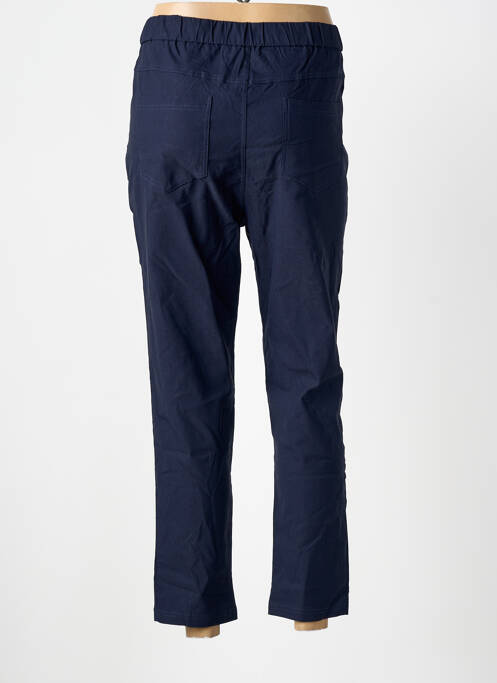 Pantalon 7/8 stretch taille normale bleu POMME ROUGE femme