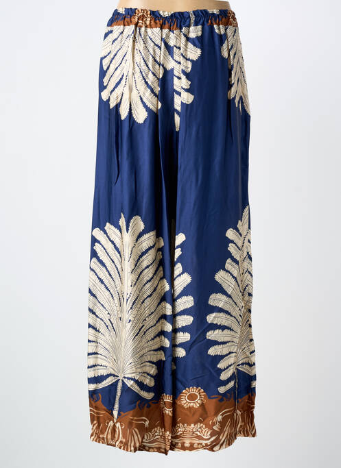 Pantalon large coupe fluide taille normale bleu C'MELODIE femme