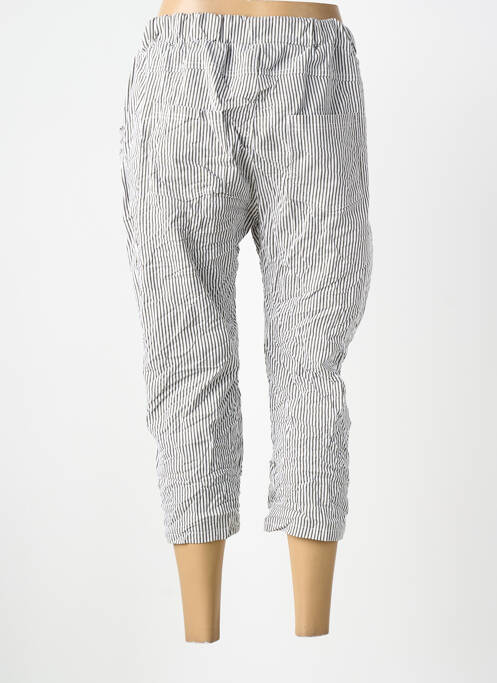 Pantacourt taille élastique taille normale gris MINA ROSA femme