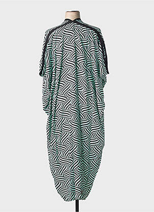 Robe longue manches courtes manches courtes vert WORLD FASHION femme