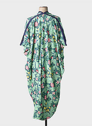 Robe longue manches courtes manches courtes vert WORLD FASHION femme