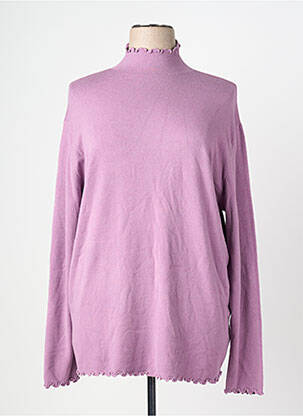 Pull coupe cintrée manches longues violet PIMENT ROUGE femme