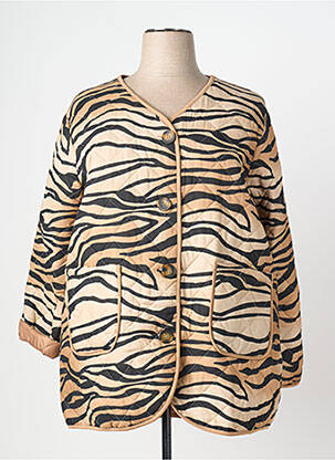 Veste casual col rond marron PIMENT ROUGE femme