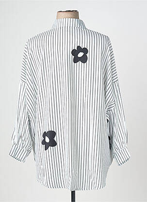 Chemisier coupe droite manches longues blanc NESLAY femme